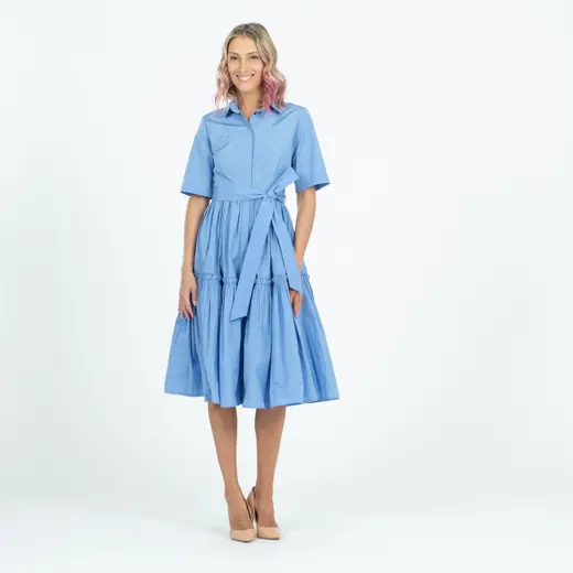 Helena sinine taftist satsiga kleit