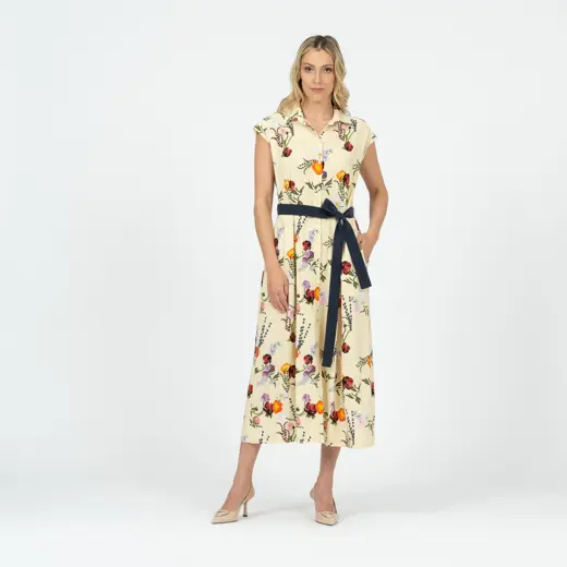 Helen-Bret butter yellow lilleline kleit