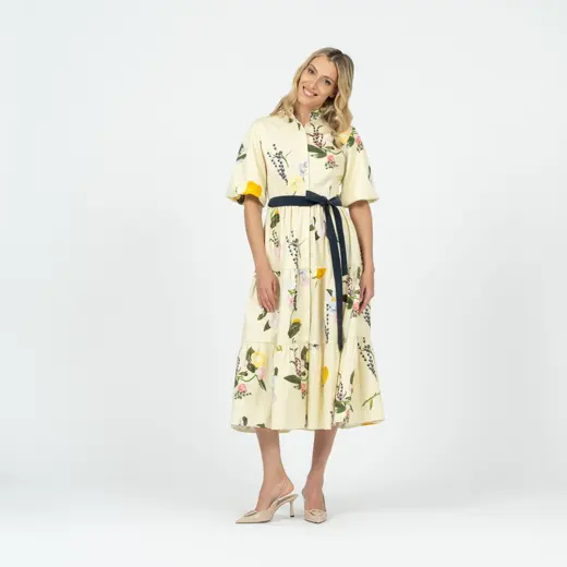 Ann-Marii butter yellow lilleline kleit