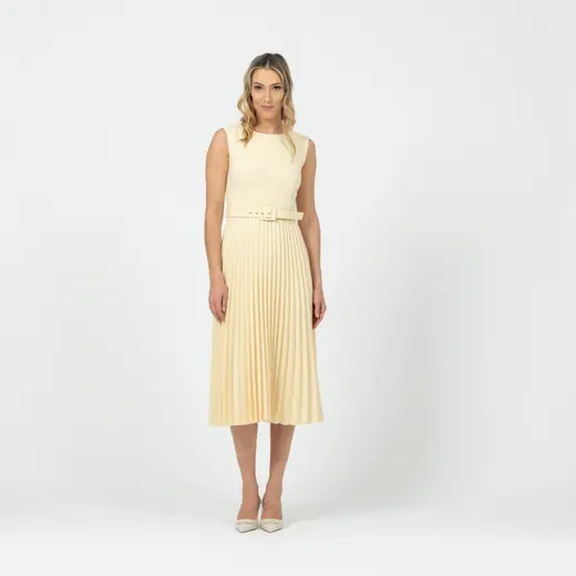 Mirtel butter yellow plisseerkleit
